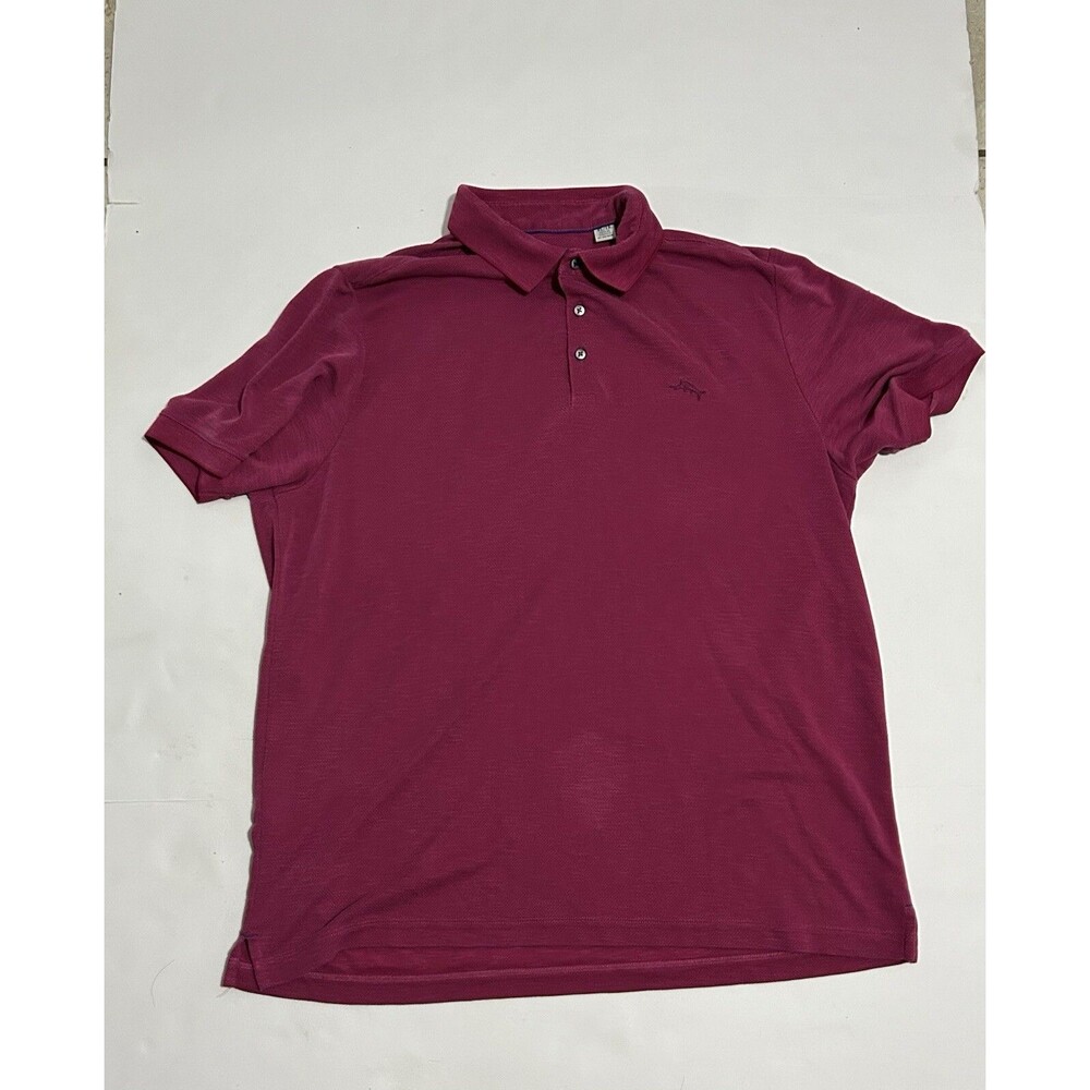 Tommy Bahama Island Zone Polo Shirt  XL TG Red Performance Tencel Coolmax Mens